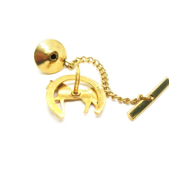 Equestrian Tie Tack Pin vintage Necktie Accessory classic Formal Wear - Picture 3 of 3